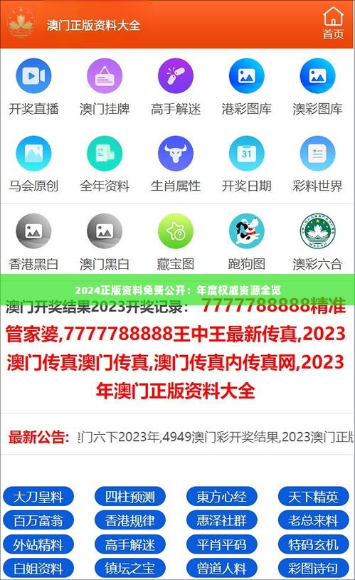 2024正版資料免費(fèi)公開(kāi)，獲取優(yōu)質(zhì)資源的全新途徑，優(yōu)質(zhì)資源獲取新途徑，2024正版資料免費(fèi)公開(kāi)